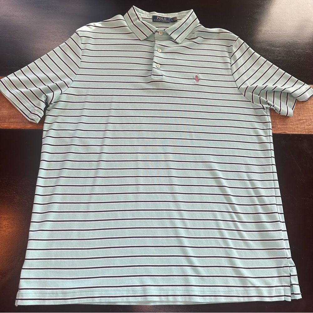 Polo by Ralph Lauren Men's Classic-Fit Striped Soft Cotton Polo Shirt L